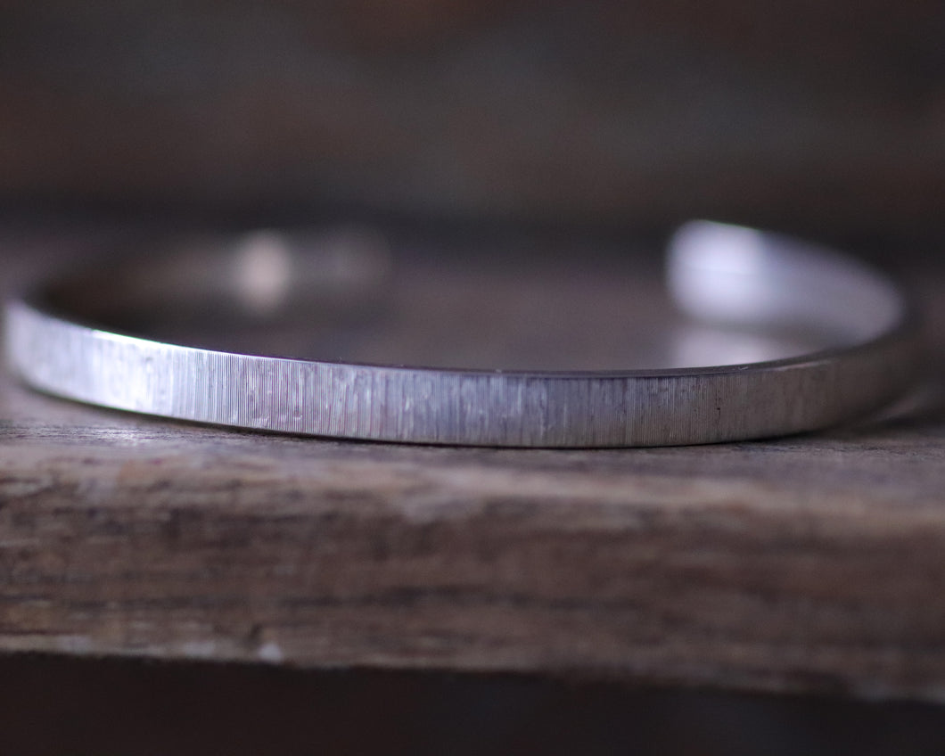Sterling Silver Engraved Cuff Bracelt