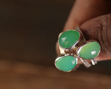 Load image into Gallery viewer, Chrysoprase Sterling Silver Stacking  Ring
