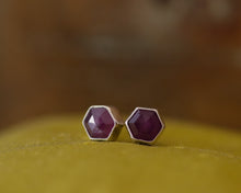 Load image into Gallery viewer, Sterling Silver Sapphire Studs
