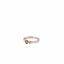 Load image into Gallery viewer, Gold and Silver Sapphire and Diamond Twin Isle Ring - Size
