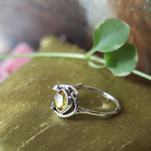 Load image into Gallery viewer, Sterling Silver Sphene Branch Ring- Size 7.25
