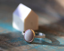 Load image into Gallery viewer, Sterling Silver and Gold Opal Ring Size 6.75
